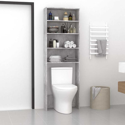 Washing Machine Cabinet 64x24x190 cm Concrete grey