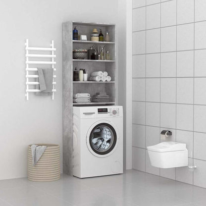 Washing Machine Cabinet 64x24x190 cm Concrete grey