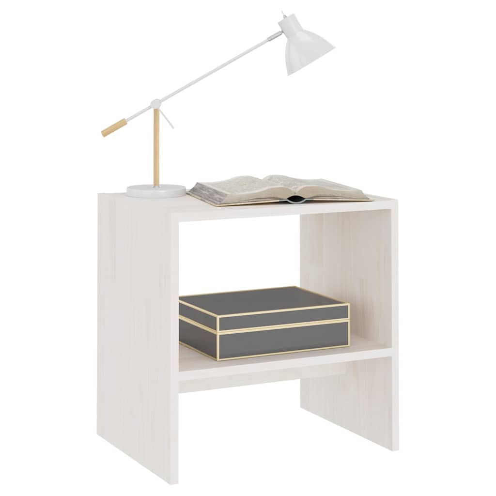vidaXL Bedside Cabinet | Set of 2 | White | Solid pinewood | Compact 4