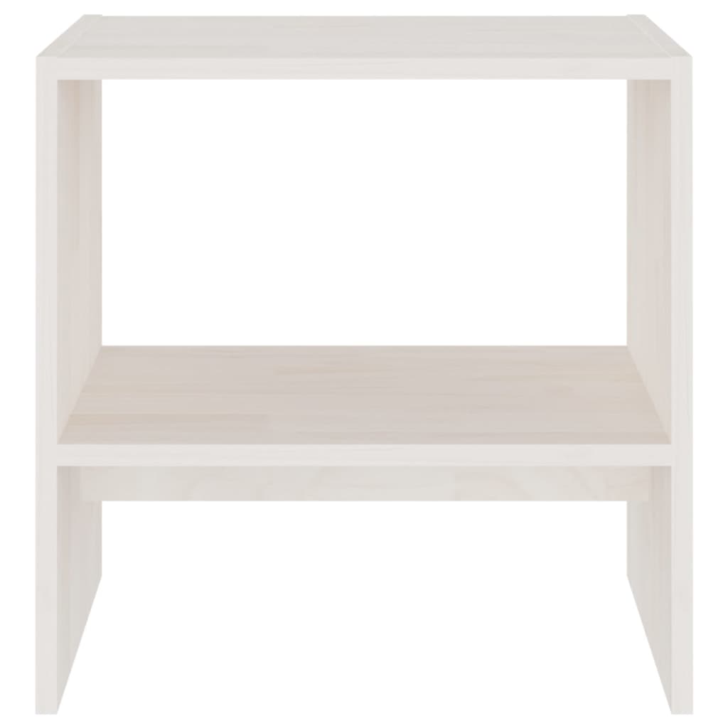vidaXL Bedside Cabinet | Set of 2 | White | Solid pinewood | Compact 5