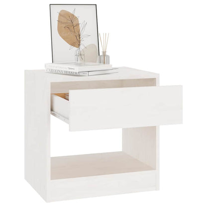 vidaXL Bedside Cabinet | Set of 2 | White | Solid pinewood | Small 4