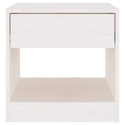 vidaXL Bedside Cabinet | Set of 2 | White | Solid pinewood | Small 6