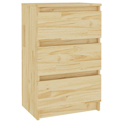 vidaXL Bedside Cabinet | Untreated Pine | Solid Pine Wood | Bedside Cabinet 2