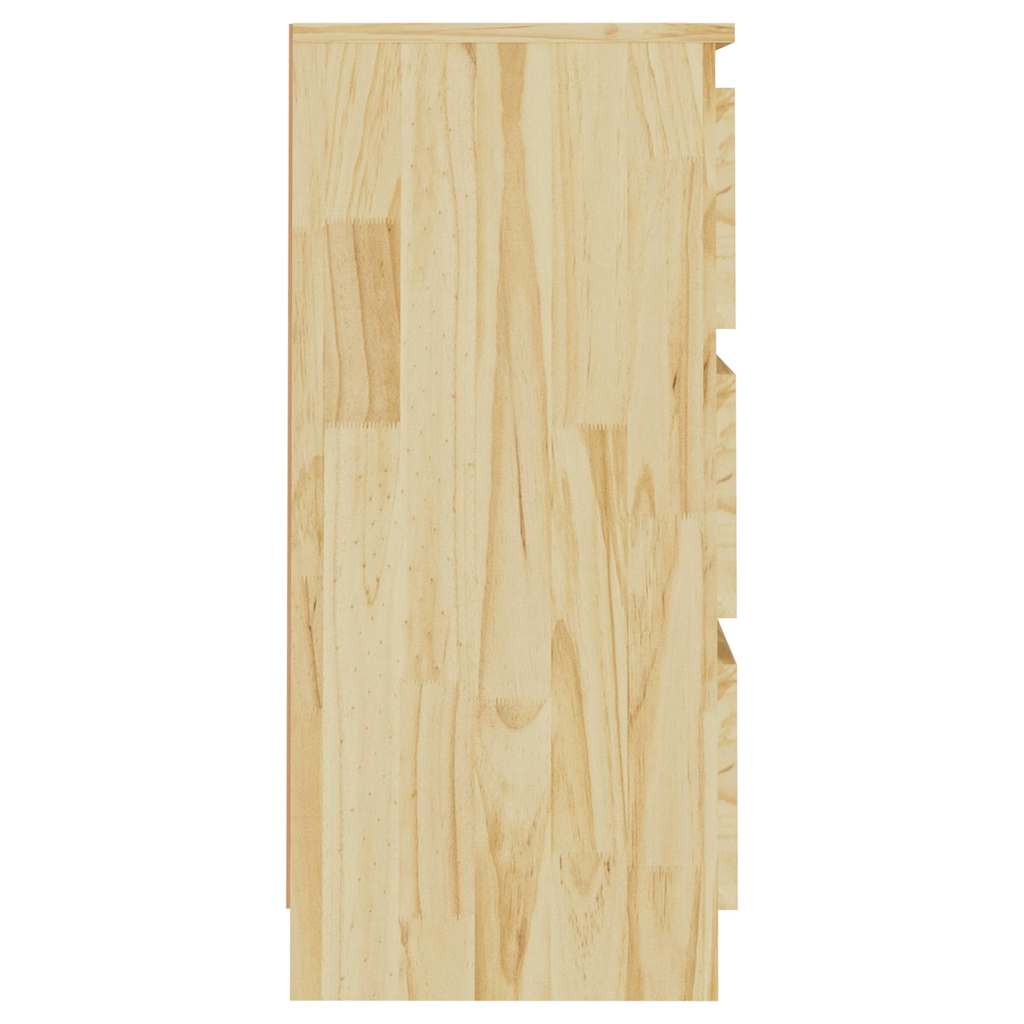 vidaXL Bedside Cabinet | Untreated Pine | Solid Pine Wood | Bedside Cabinet 5