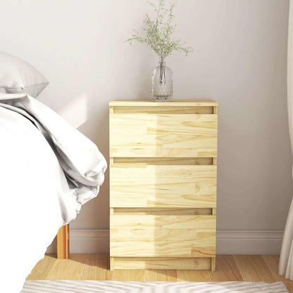 vidaXL Bedside Cabinet | Untreated Pine | Solid Pine Wood | Bedside Cabinet 1