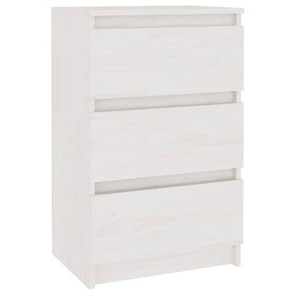 vidaXL Bedside Cabinet | White | Solid pine wood | 40 x 29.5 x 64 cm 2