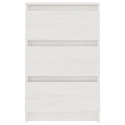 vidaXL Bedside Cabinet | White | Solid pine wood | 40 x 29.5 x 64 cm 4
