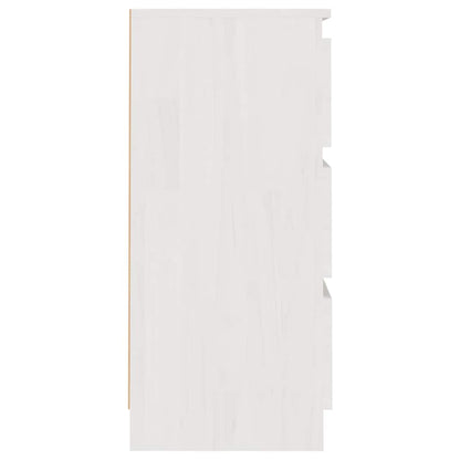 vidaXL Bedside Cabinet | White | Solid pine wood | 40 x 29.5 x 64 cm 5