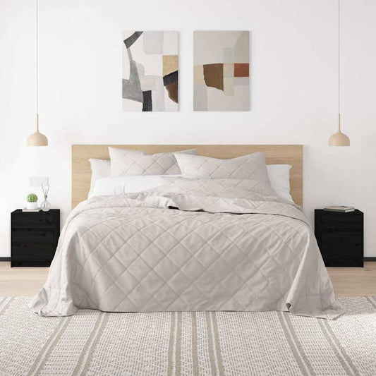 Bedside Cabinets 40x31x50 cm Solid Wood Pine Black