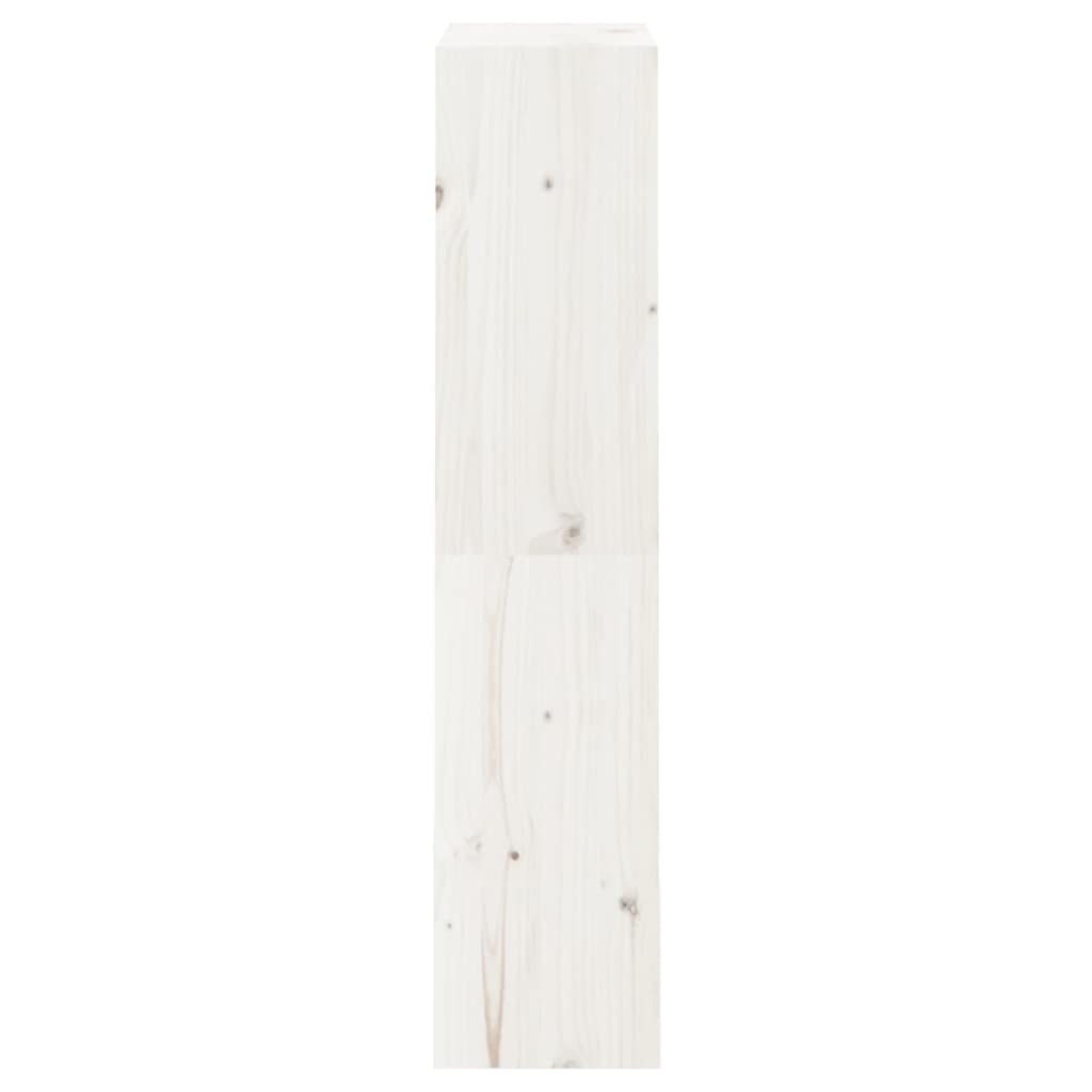 vidaXL Book Cabinet/Room Divider White 60x30x135.5 cm Solid Wood Pine 6