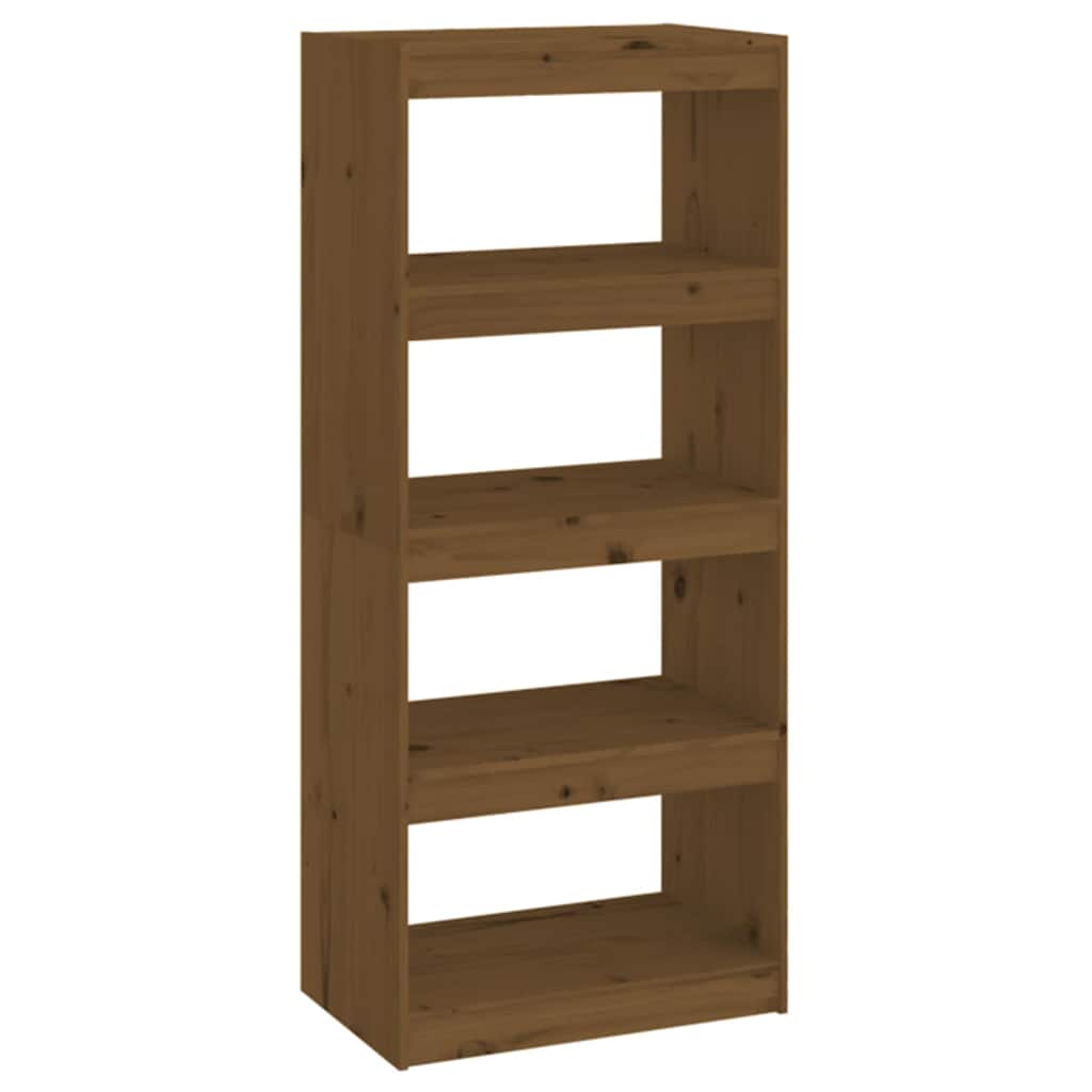 vidaXL Book Cabinet | Honey brown | Solid pinewood | Medium | Book Cabinet 2