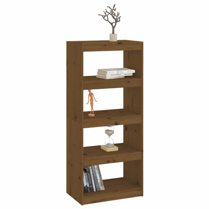 vidaXL Book Cabinet | Honey brown | Solid pinewood | Medium | Book Cabinet 4