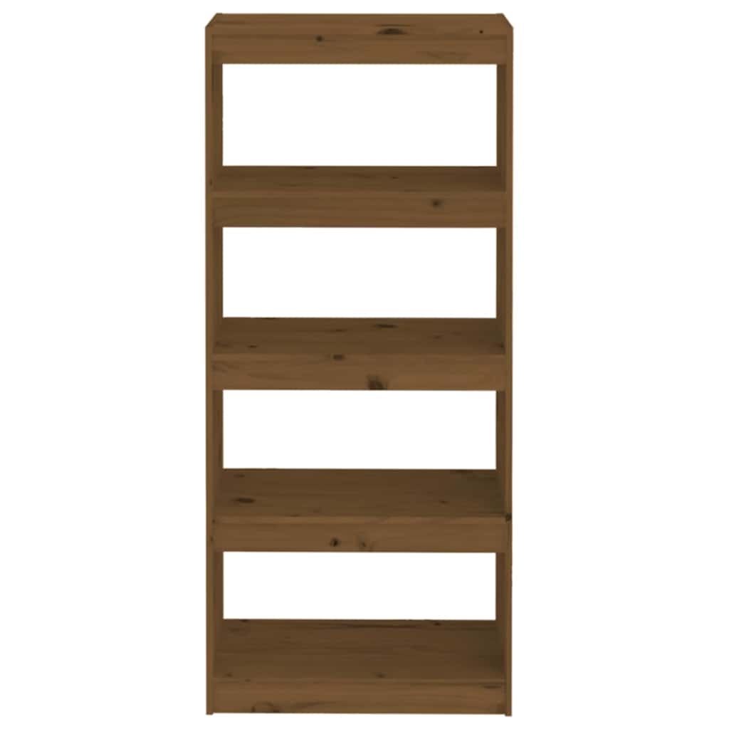vidaXL Book Cabinet | Honey brown | Solid pinewood | Medium | Book Cabinet 5
