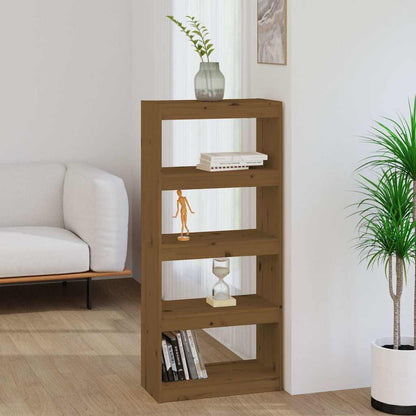 vidaXL Book Cabinet | Honey brown | Solid pinewood | Medium | Book Cabinet 1