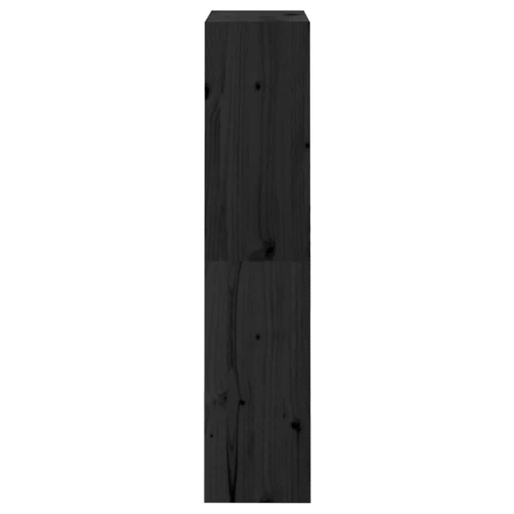 vidaXL Book Cabinet/Room Divider Black 60x30x135.5 cm Solid Wood Pine 6