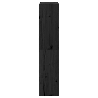 vidaXL Book Cabinet/Room Divider Black 60x30x135.5 cm Solid Wood Pine 6