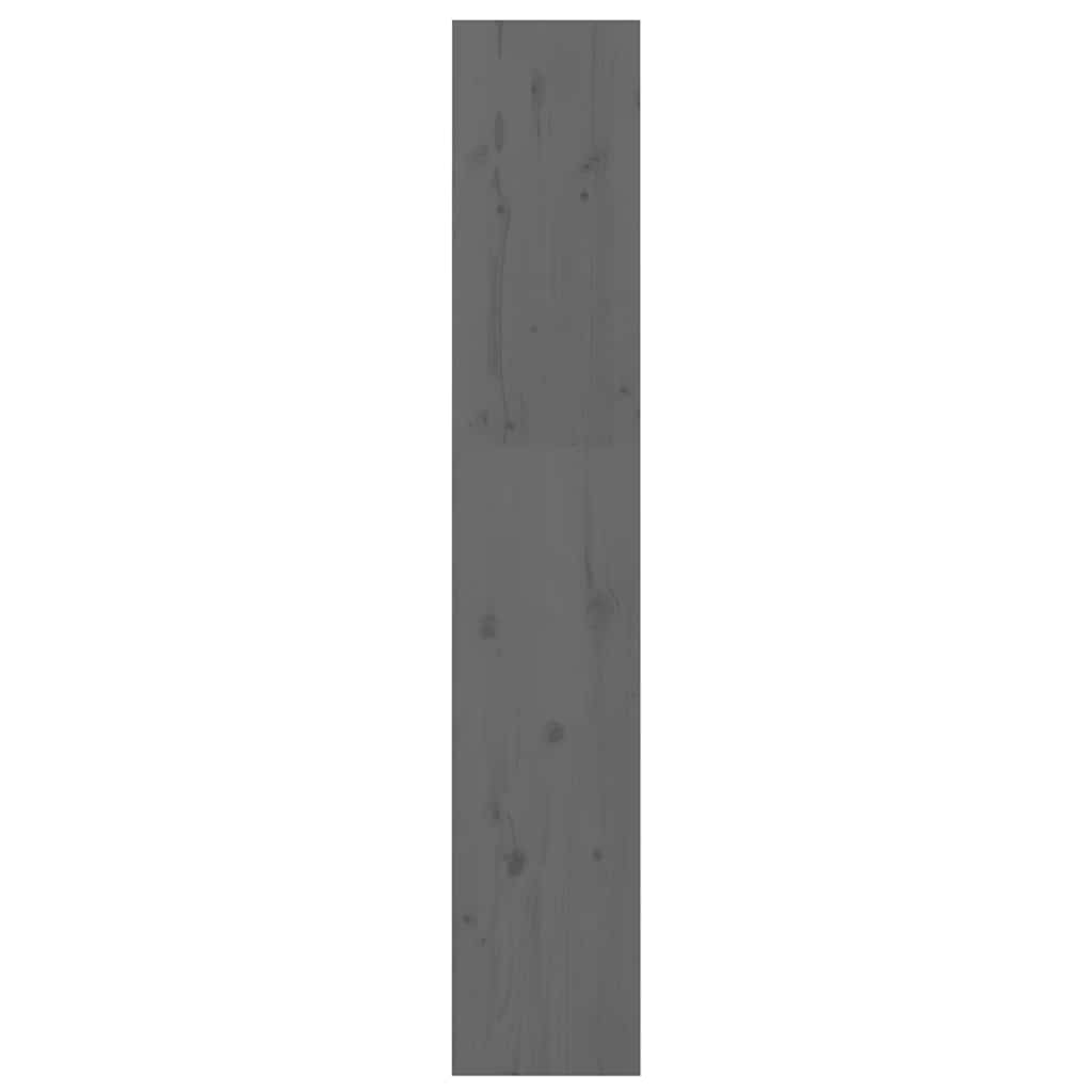 vidaXL Book Cabinet | Grey | Solid Pine Wood | Tall | Book Cabinet | Rectangular 4