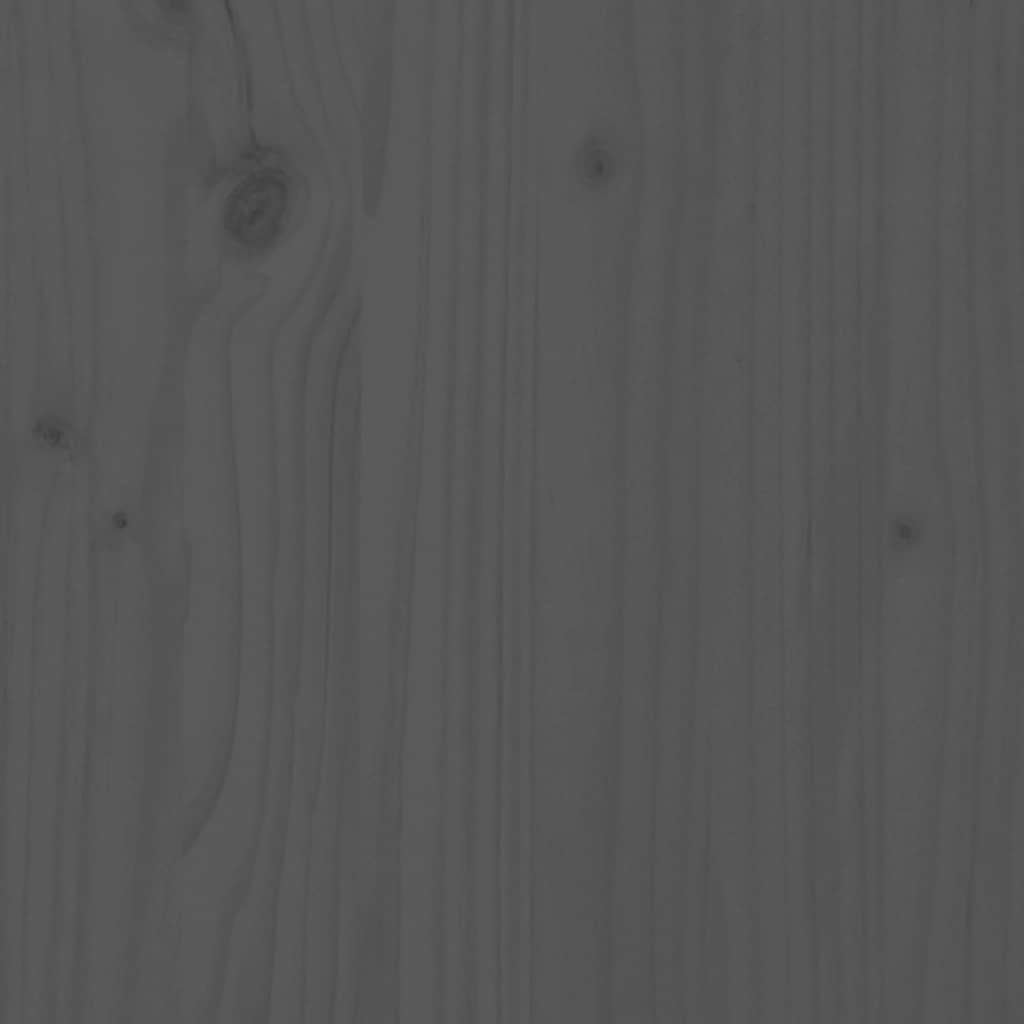 vidaXL Book Cabinet | Grey | Solid Pine Wood | Tall | Book Cabinet | Rectangular 5