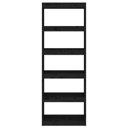vidaXL Book Cabinet | Black | Solid pinewood | Tall | Modern | Bookshelves 3