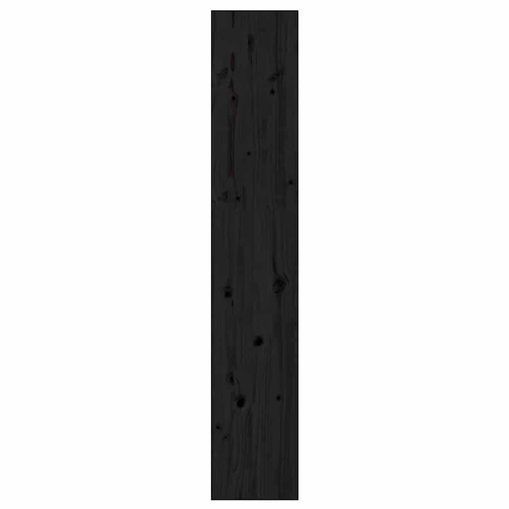 vidaXL Book Cabinet | Black | Solid pinewood | Tall | Modern | Bookshelves 4