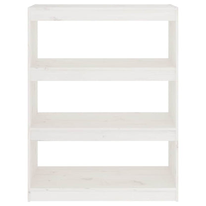vidaXL Book Cabinet/Room Divider White 80x30x103,5 cm Solid Wood Pine 4