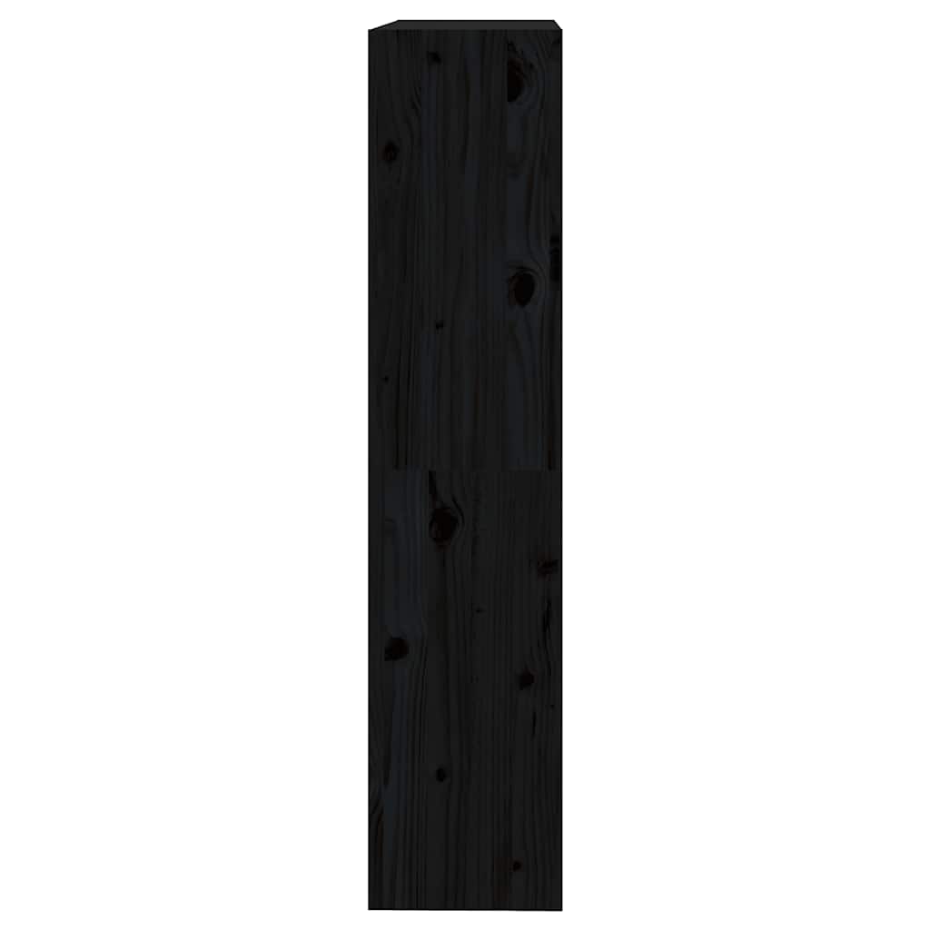 vidaXL Book Cabinet/Room Divider Black 80x30x135,5 cm Solid Wood Pine 5