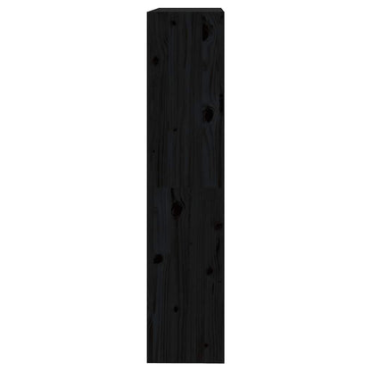 vidaXL Book Cabinet/Room Divider Black 80x30x135,5 cm Solid Wood Pine 5