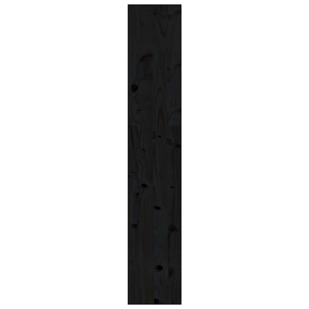 vidaXL Book Cabinet/Room Divider Black 80x30x167,4 cm Solid Wood Pine 5