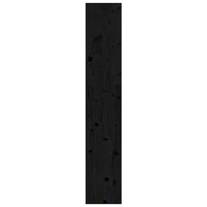 vidaXL Book Cabinet/Room Divider Black 80x30x167,4 cm Solid Wood Pine 5