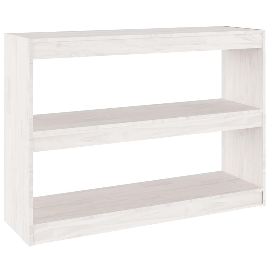 vidaXL Book Cabinet Room Divider White 100x30x71.5 cm Pinewood 2