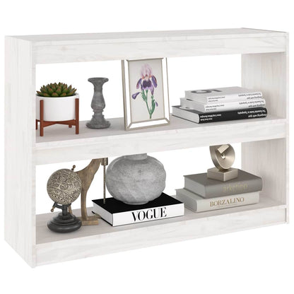 vidaXL Book Cabinet Room Divider White 100x30x71.5 cm Pinewood 4