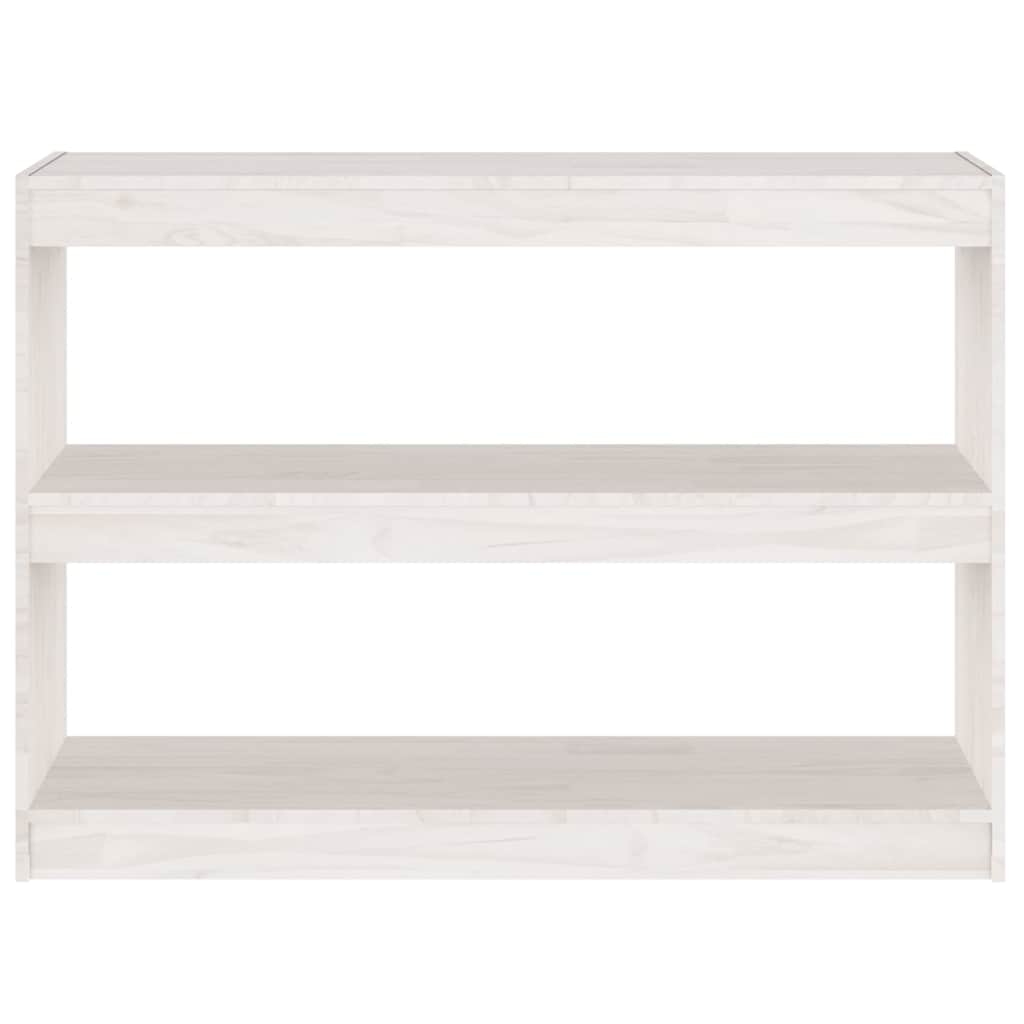 vidaXL Book Cabinet Room Divider White 100x30x71.5 cm Pinewood 5