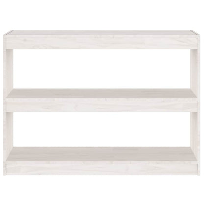 vidaXL Book Cabinet Room Divider White 100x30x71.5 cm Pinewood 5
