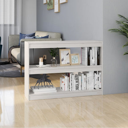 vidaXL Book Cabinet Room Divider White 100x30x71.5 cm Pinewood 1