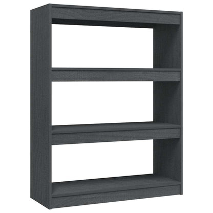 vidaXL Book Cabinet | Grey | Solid Pinewood | 100 x 30 x 103 cm | Book Cabinet 2