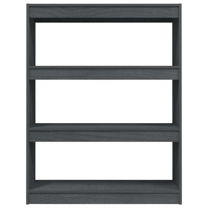 vidaXL Book Cabinet | Grey | Solid Pinewood | 100 x 30 x 103 cm | Book Cabinet 5