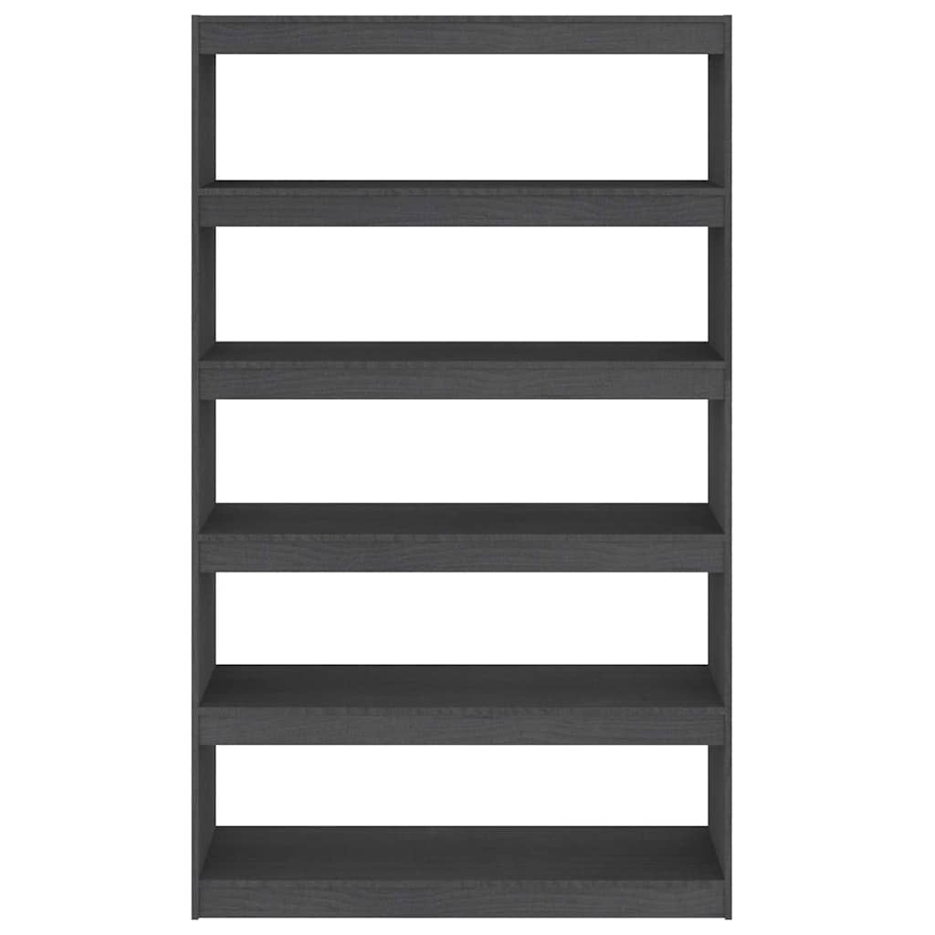 vidaXL Book Cabinet | Grey | Solid Pinewood | 100 x 30 x 167.5 cm | Book Cabinet 5
