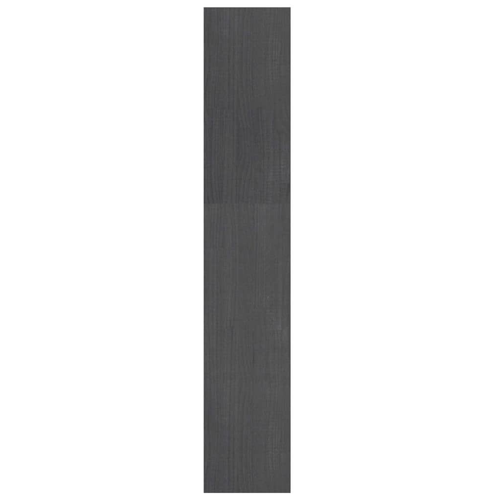 vidaXL Book Cabinet | Grey | Solid Pinewood | 100 x 30 x 167.5 cm | Book Cabinet 6