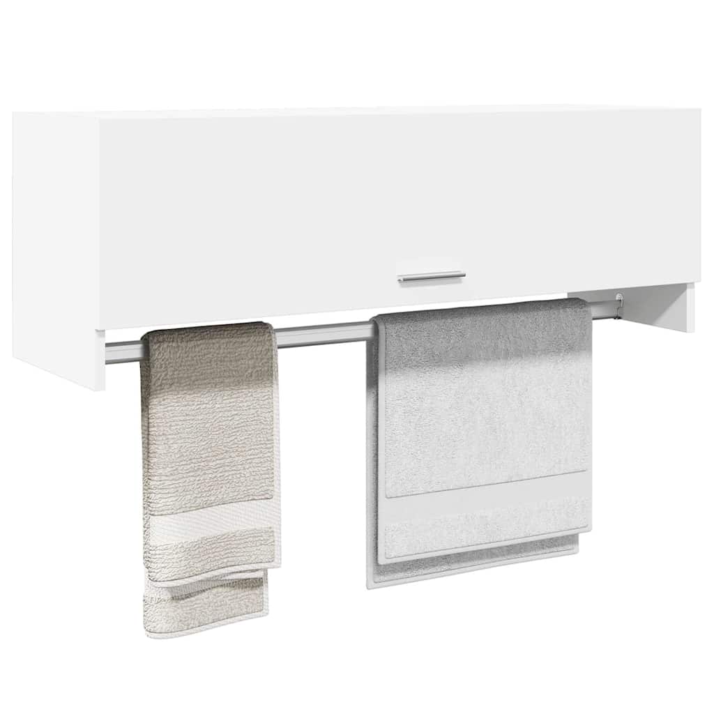 808233 vidaXL Wardrobe White 100x32,5x35 cm Engineered Wood 3