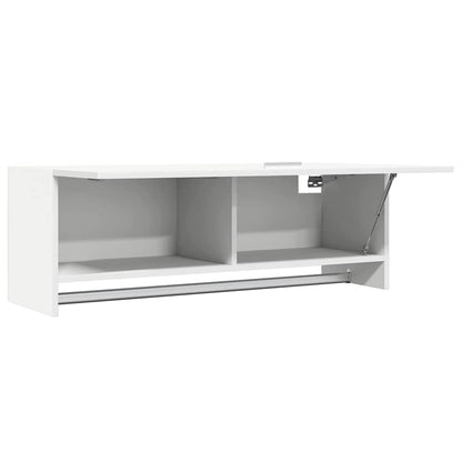 808233 vidaXL Wardrobe White 100x32,5x35 cm Engineered Wood 5