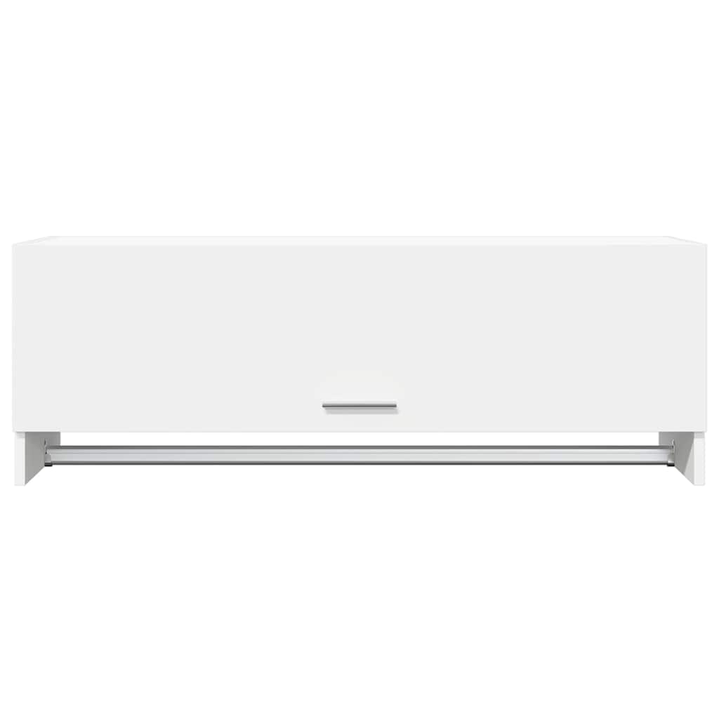 808233 vidaXL Wardrobe White 100x32,5x35 cm Engineered Wood 4