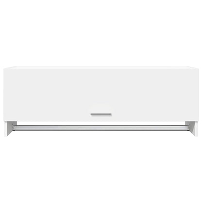 808233 vidaXL Wardrobe White 100x32,5x35 cm Engineered Wood 4