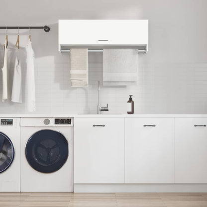 808233 vidaXL Wardrobe White 100x32,5x35 cm Engineered Wood 1