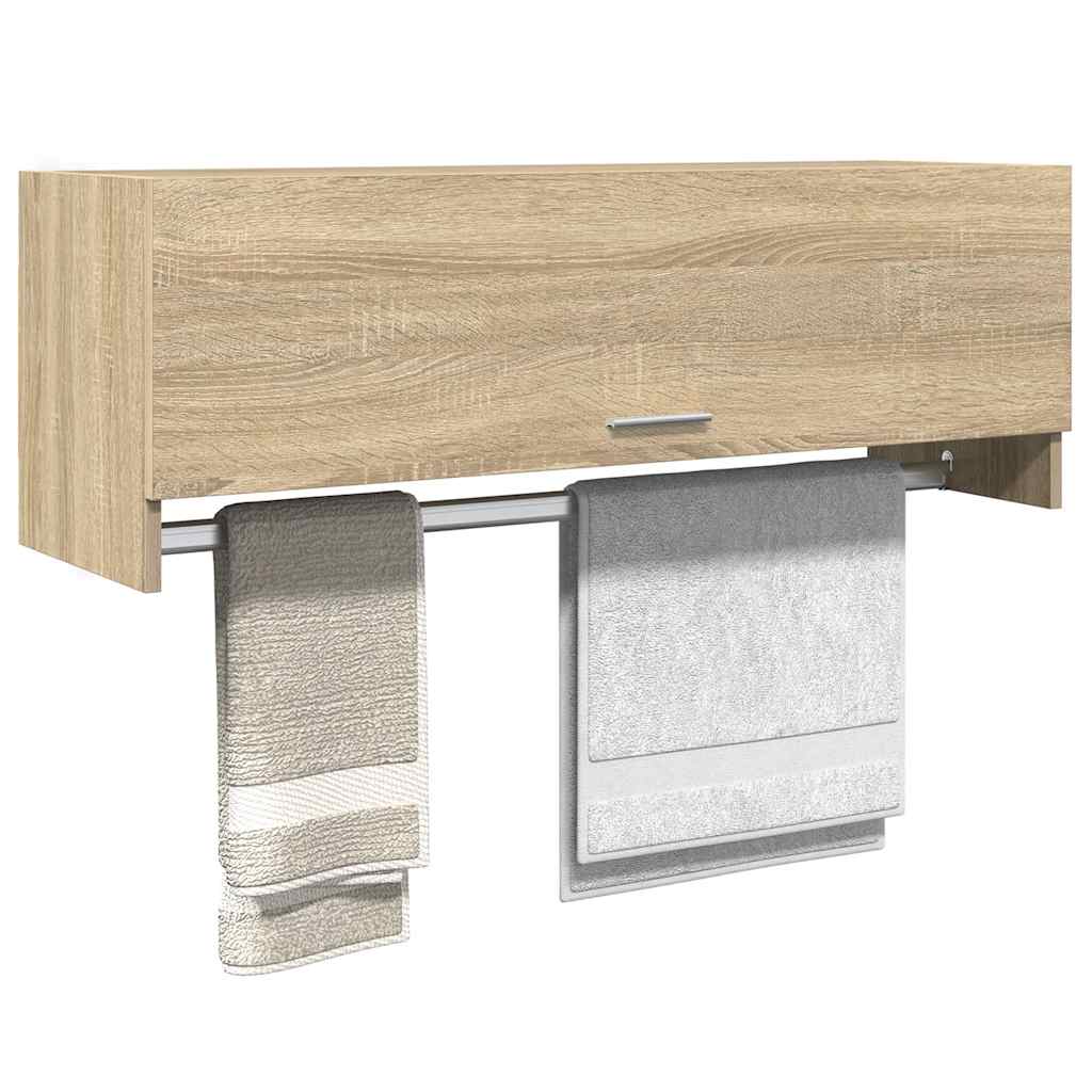 808236 vidaXL Wardrobe Sonoma Oak 100x32,5x35 cm Engineered Wood 3