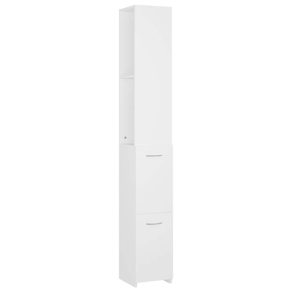 Bathroom Cabinet 25x26,5x170 cm Engineered Wood White