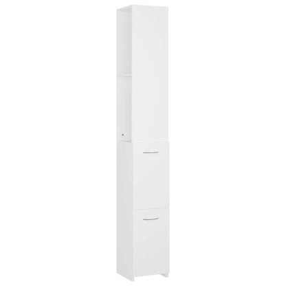 Bathroom Cabinet 25x26,5x170 cm Engineered Wood White