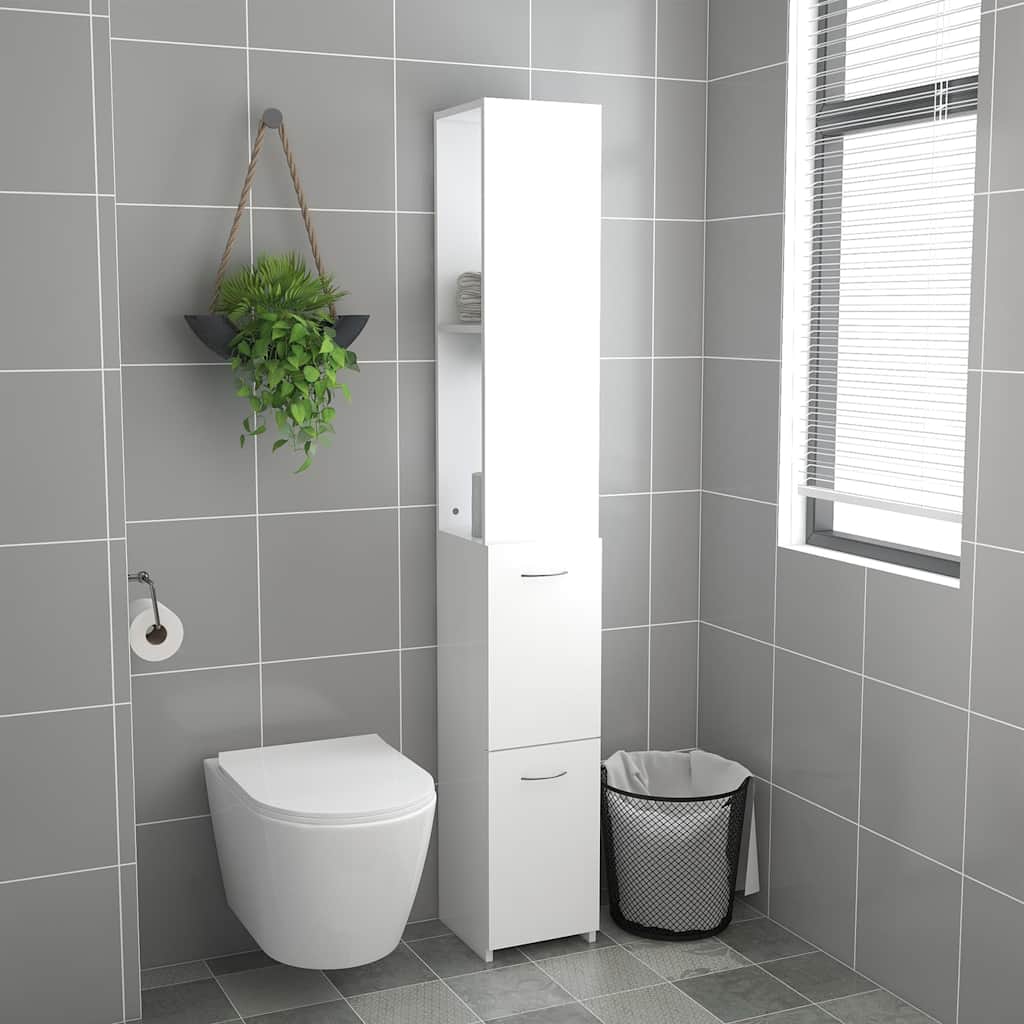 vidaXL Bathroom Cabinet White 25x26,5x170 cm Engineered Wood 3