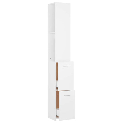 vidaXL Bathroom Cabinet White 25x26,5x170 cm Engineered Wood 5
