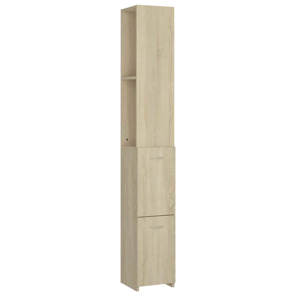 Bathroom Cabinet 25x26,5x170 cm Engineered Wood Sonoma oak