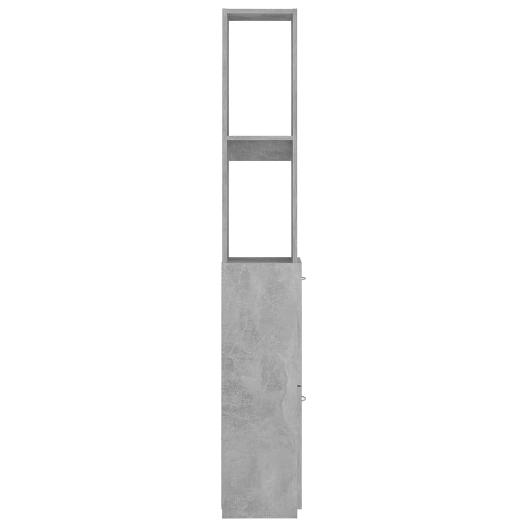 vidaXL Bathroom Cabinet | Concrete grey | Engineered wood | Tall and slim design 5